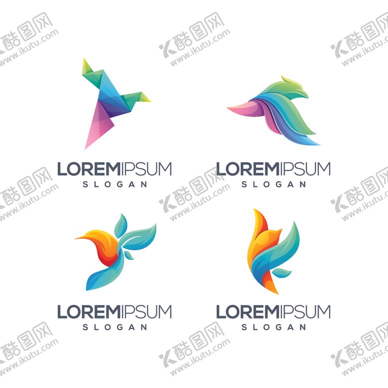 编号：38301907090802543204【酷图网】源文件下载-禽类LOGO标志