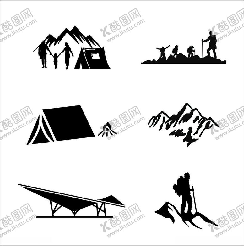编号：45561912121724225205【酷图网】源文件下载-露营登山元素