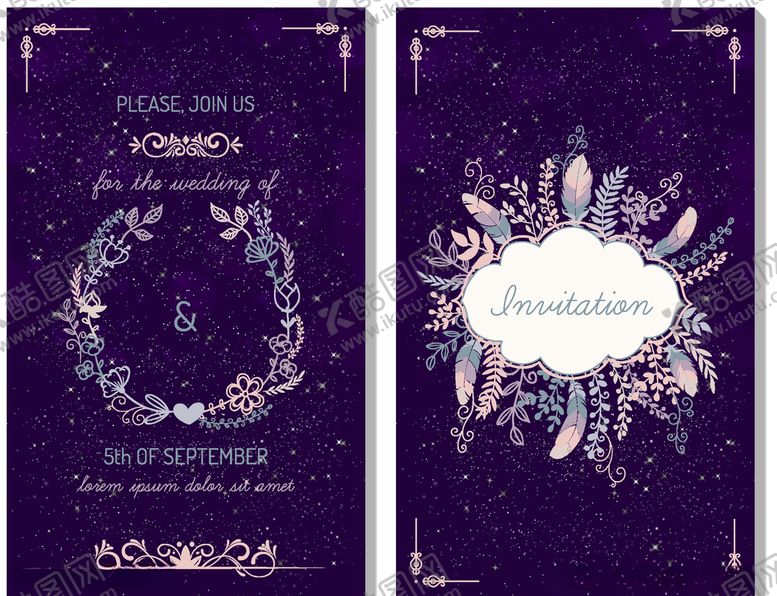 编号：93987509271244578080【酷图网】源文件下载-深邃风格邀请函