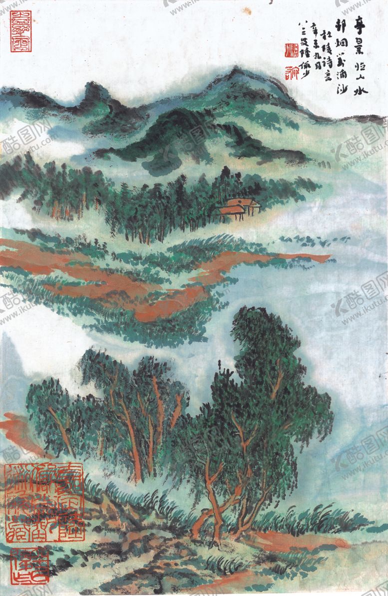 编号：32085410260708185302【酷图网】源文件下载-水墨传统国画山水