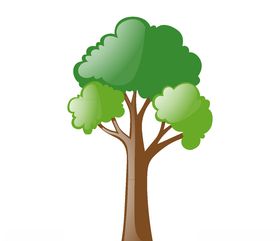 卡通树林抽象木大