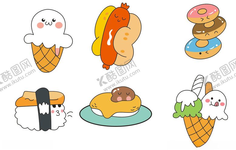 编号：32458902192342142725【酷图网】源文件下载-快餐食品失量图