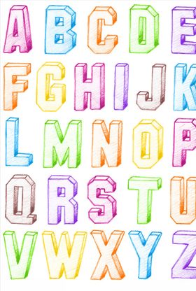 卡通字母