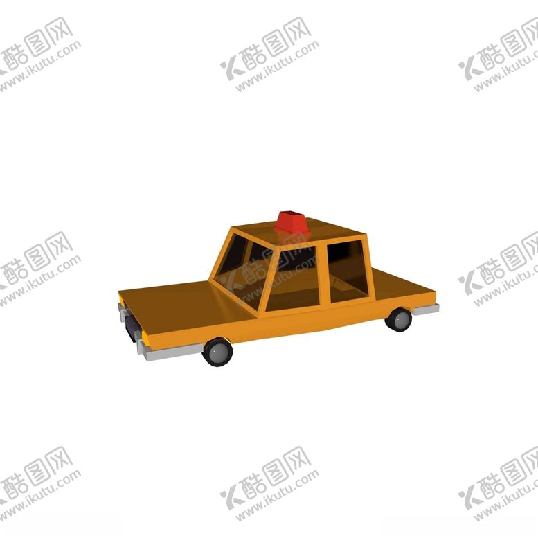 编号：22693512151739485666【酷图网】源文件下载-卡通出租车立体模型