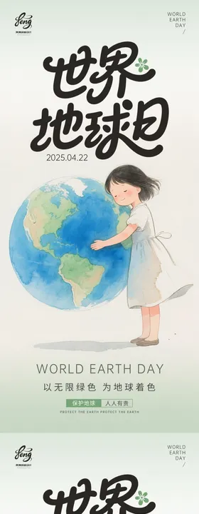 世界地球日公益海报
