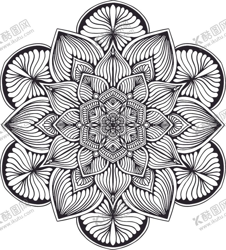 编号：21885710301953218641【酷图网】源文件下载-曼陀罗花纹