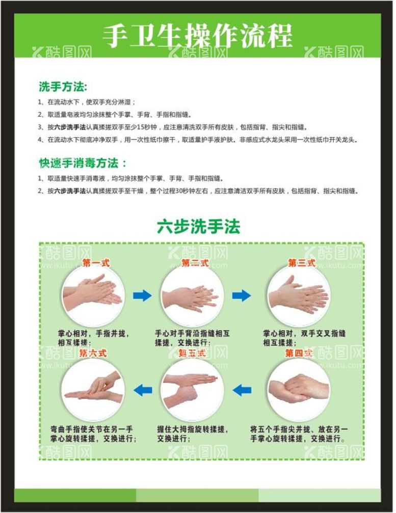 编号：61429310071022461395【酷图网】源文件下载-六步洗手法 