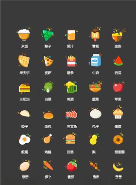 美食图标食品图标餐饮图标