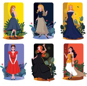 经典迪士尼公主插画形象