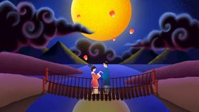 中秋节插画京东广告页面海报