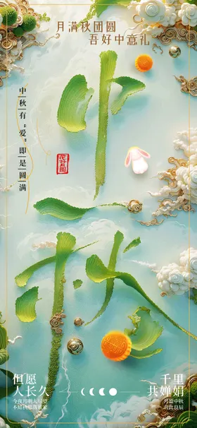 国风中秋节创意海报