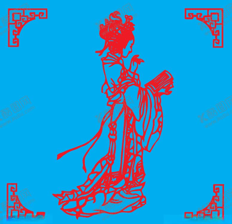 编号：25564509251041278564【酷图网】源文件下载-九天玄女剪纸