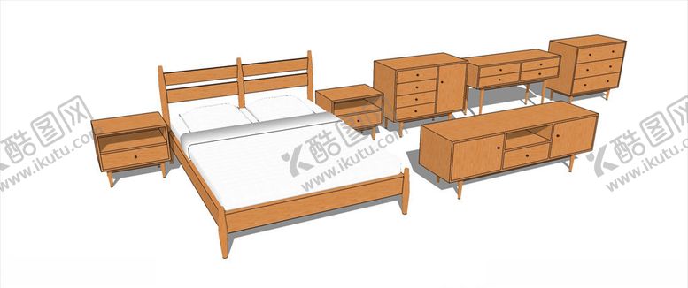 编号：72707509172051355885【酷图网】源文件下载-SU床模型