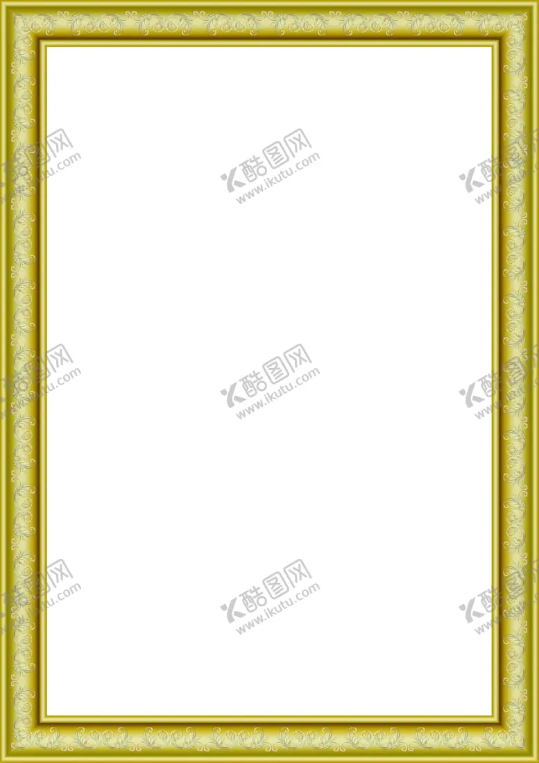 金色边相框PSD分层素材
