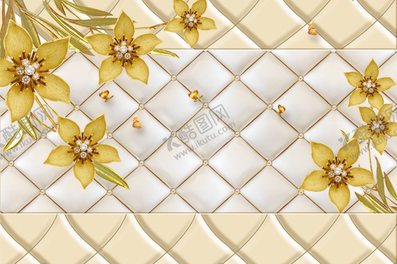 编号：87984709190731118145【酷图网】源文件下载-花卉背景墙