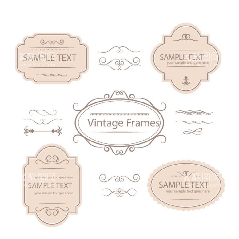 编号：35245312040937431920【酷图网】源文件下载-简约复古标签