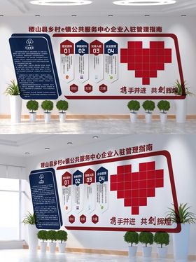 企业入驻管理指南文化墙