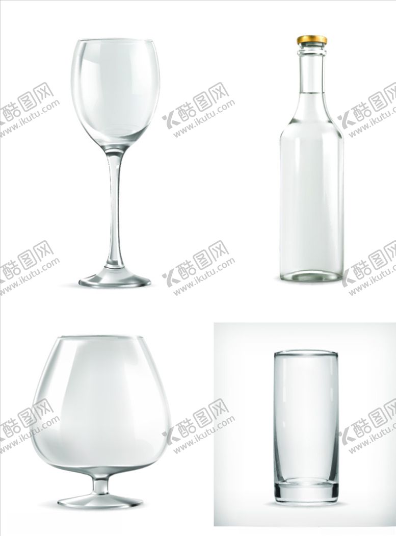 编号：57516410280022143820【酷图网】源文件下载-玻璃杯瓶子