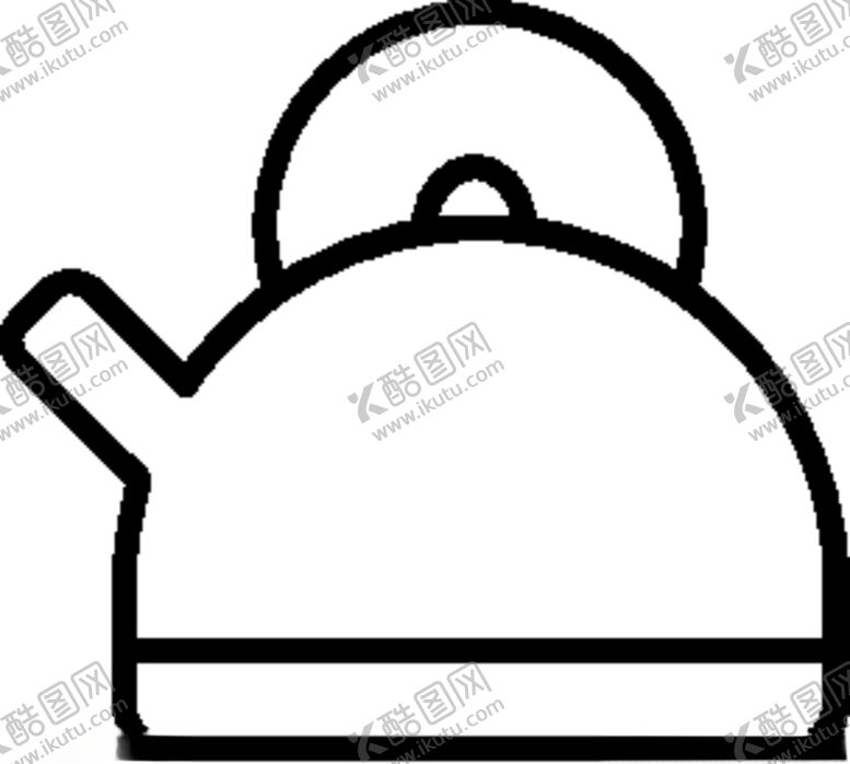 编号：71070710180704058997【酷图网】源文件下载-矢量线稿烧水壶