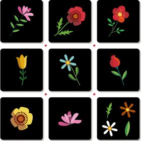 小花小草小红花矢量花草卡通花瓣