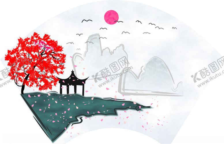 编号：69336910280413092102【酷图网】源文件下载-红叶凉亭
