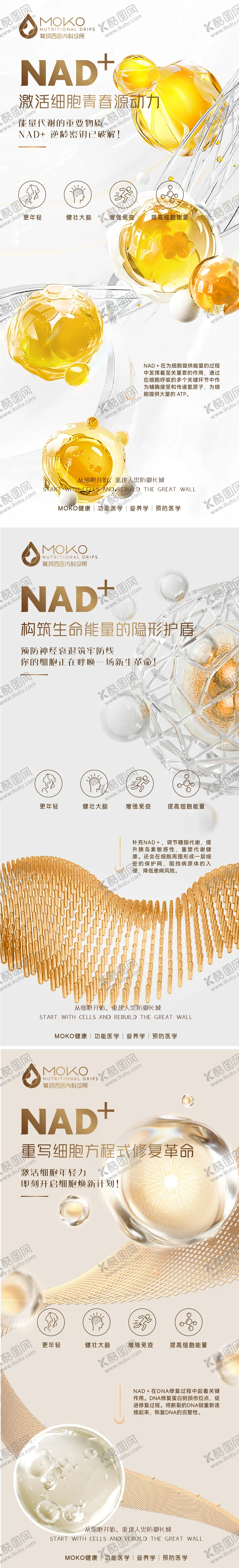 编号：54014812211716329957【酷图网】源文件下载-医美NAD 知识科普系列海报