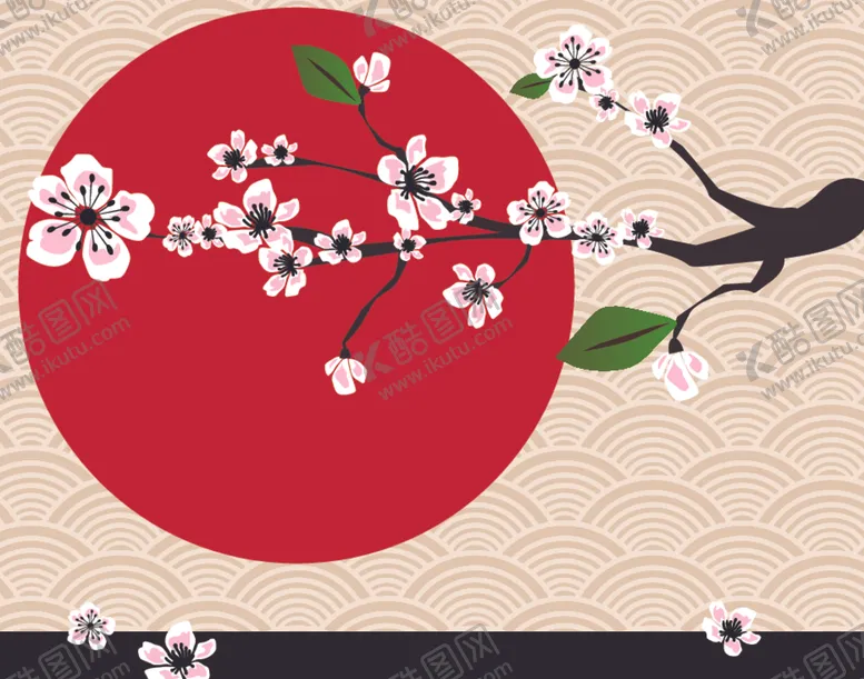 编号：92642303111553346952【酷图网】源文件下载-创意古风樱花背景
