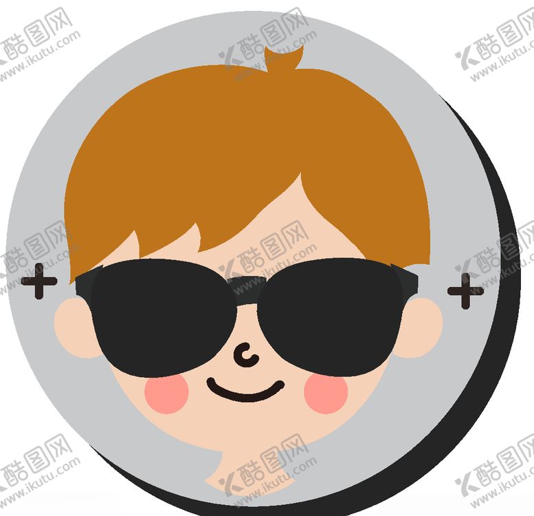编号：97691504301750203676【酷图网】源文件下载-卡通戴眼镜男孩