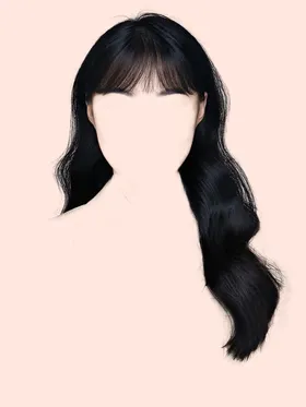 女生发型素材免扣长假寸照西服