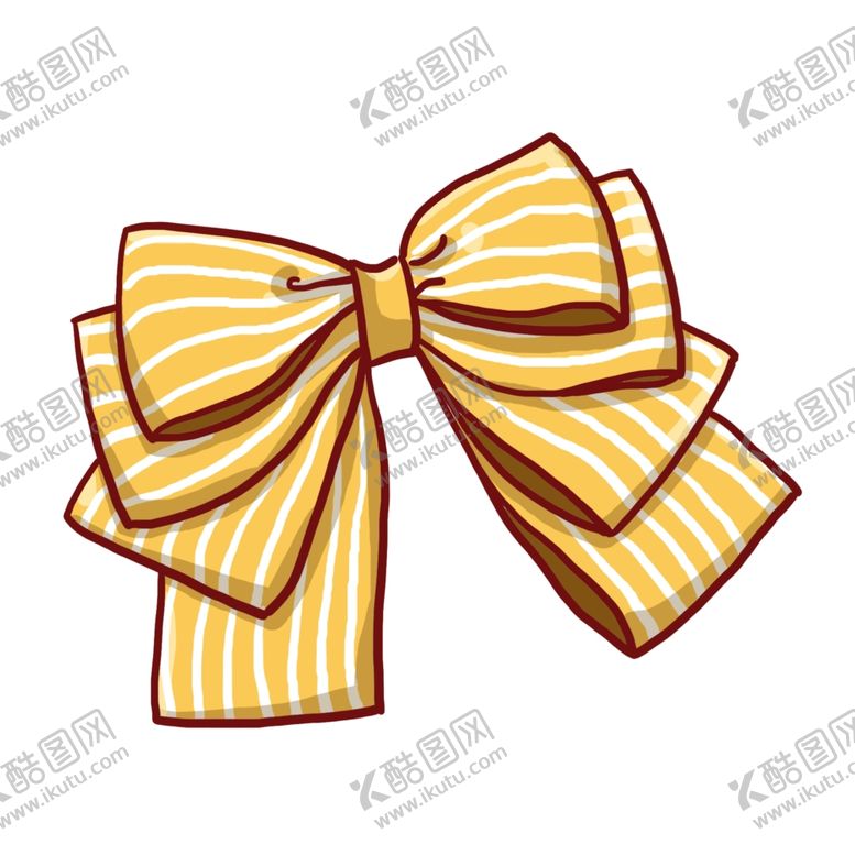 编号：67567806270618554723【酷图网】源文件下载-黄色卡通蝴蝶结插画