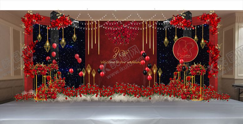 编号：45968010110834253681【酷图网】源文件下载-红黑星空布