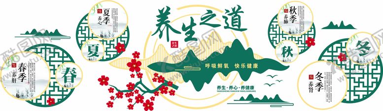 编号：73323112080705075074【酷图网】源文件下载-养生文化墙图片