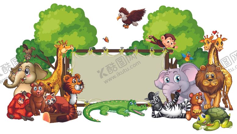 编号：30288204180554136967【酷图网】源文件下载-卡通动物文本框