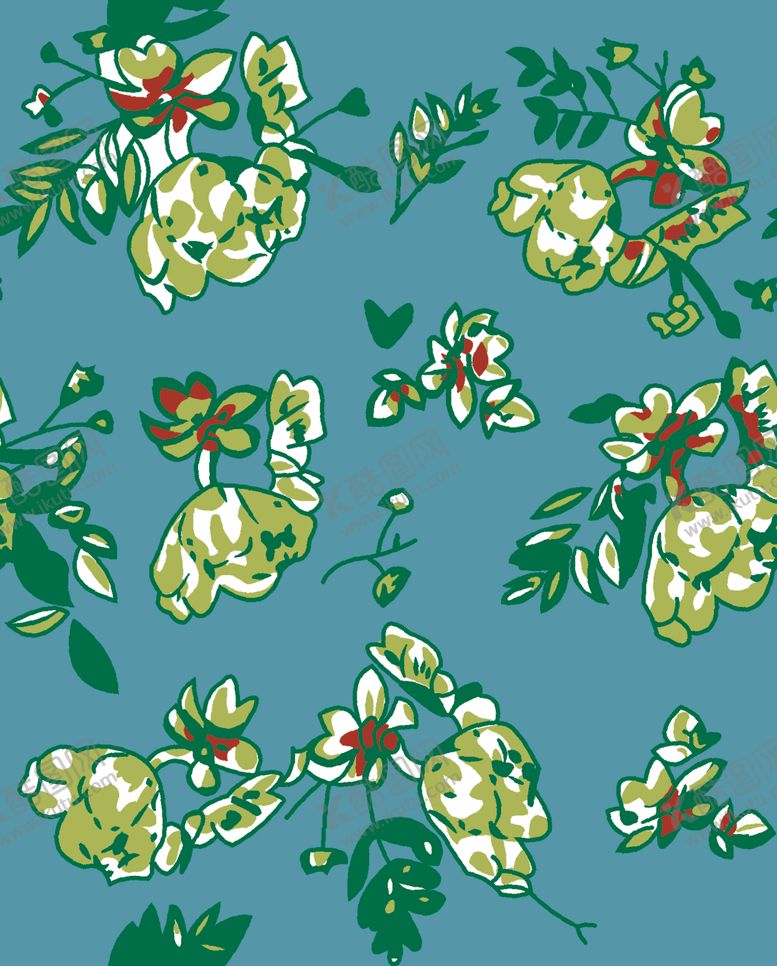 编号：23506909270938298659【酷图网】源文件下载-手绘花型服装印花