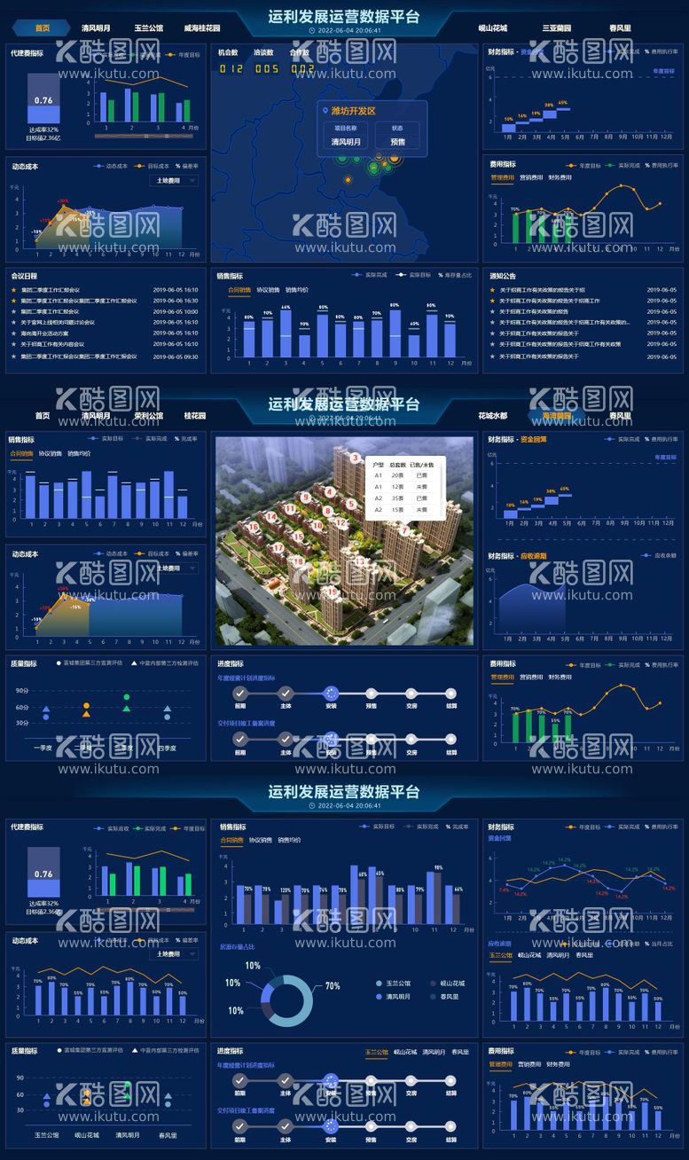 编号：79522811280433534087【酷图网】源文件下载-智慧大屏数据看板