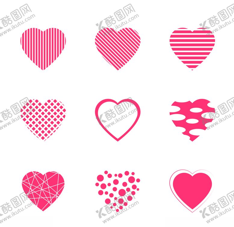 编号：62371709191804302500【酷图网】源文件下载-爱心心形图案