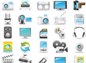 矢量摄影摄像图标元素