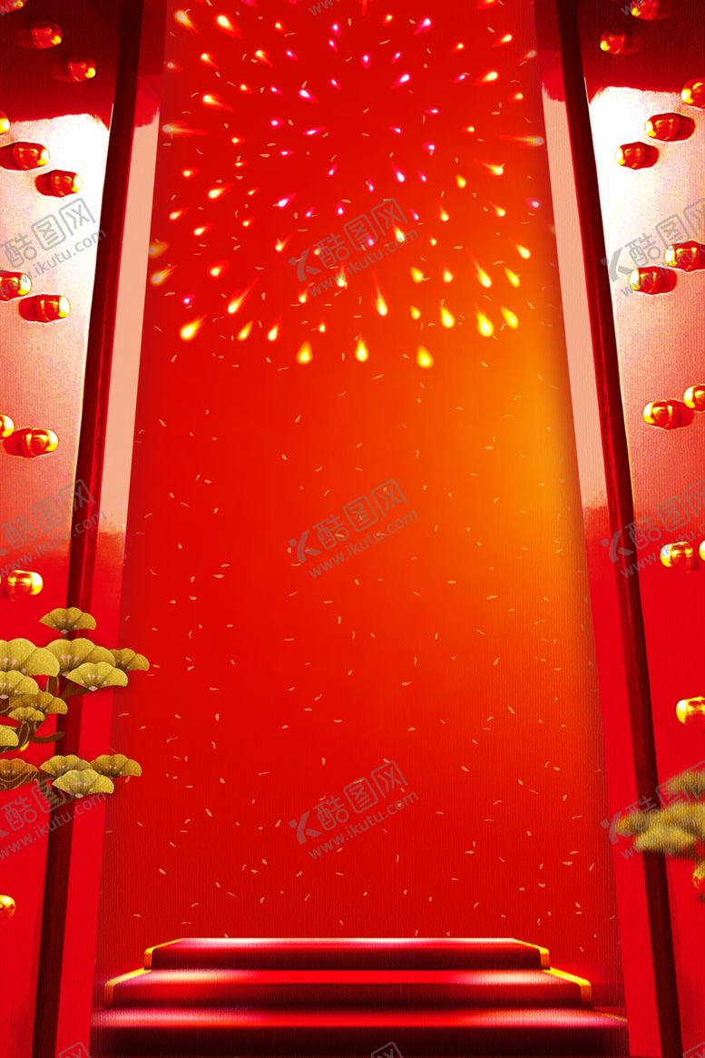 编号：37451709270349487716【酷图网】源文件下载-红色开门红背景