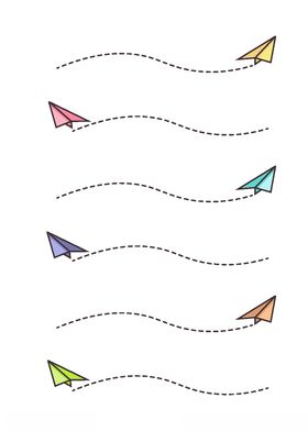 卡通飞机分割线插图