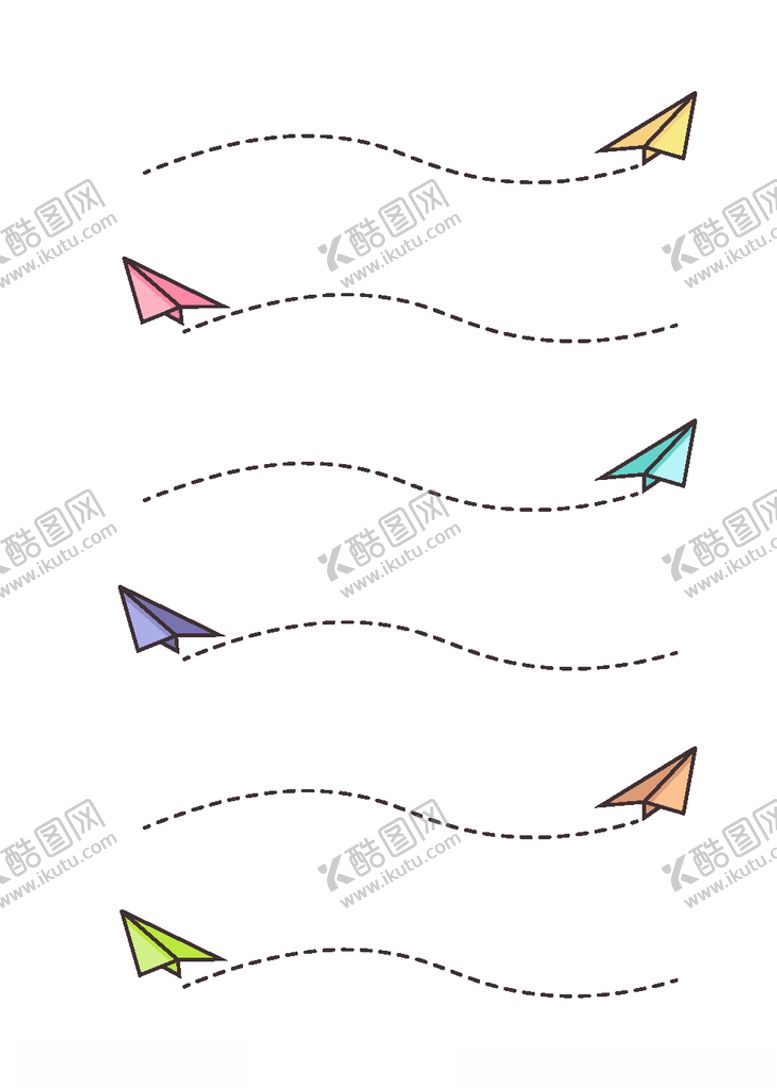 编号：27390409171431317965【酷图网】源文件下载-卡通飞机分割线插图