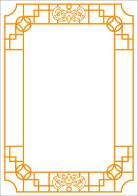 中式边框纹理图案框架