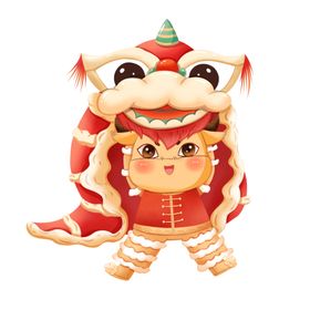 春节动漫牛形象