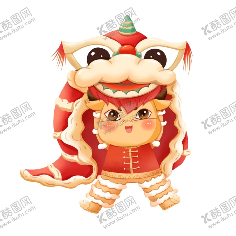 编号：40652906261358483026【酷图网】源文件下载-春节动漫牛形象