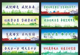 创建文明城市垃圾分类展板