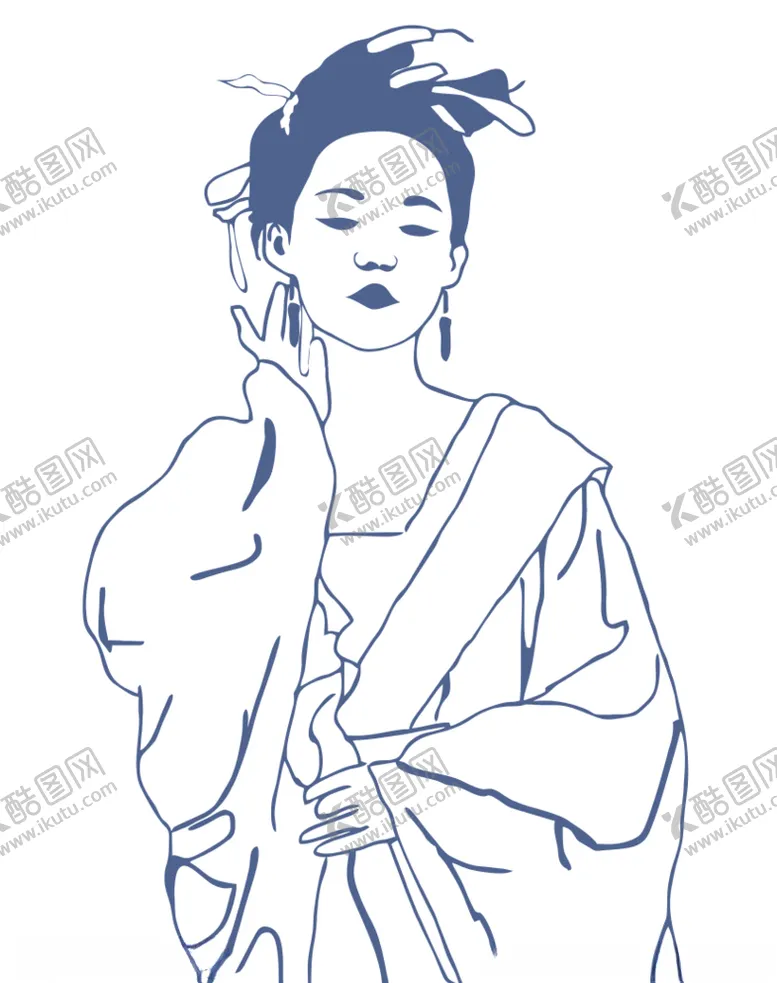 编号：31927105031508345089【酷图网】源文件下载-古装矢量简笔画