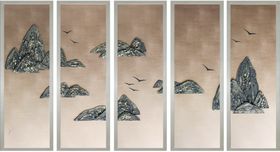 新中式禅意装饰画水墨艺术抽象