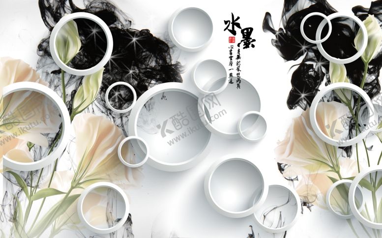 编号：77570607061443072332【酷图网】源文件下载-花卉背景墙
