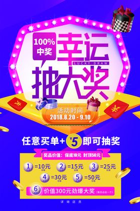 幸运大抽奖活动海报设计