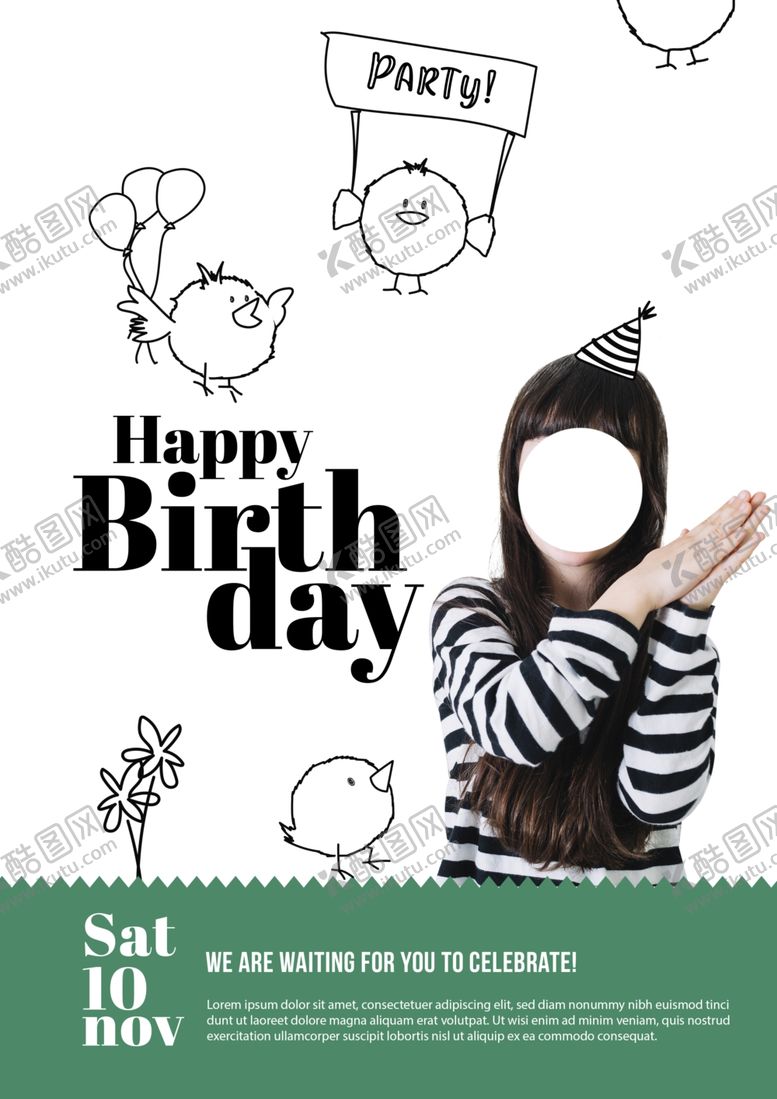 编号：15914509090307432880【酷图网】源文件下载-生日海报