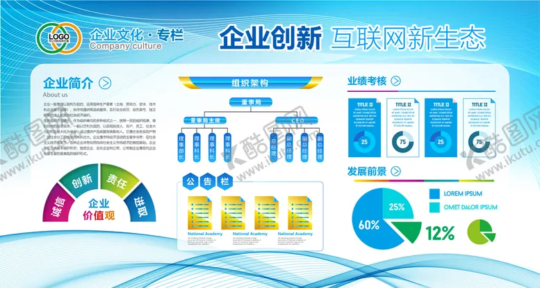 编号：60360002120355076595【酷图网】源文件下载-科技金融教育企业文化墙装饰展板